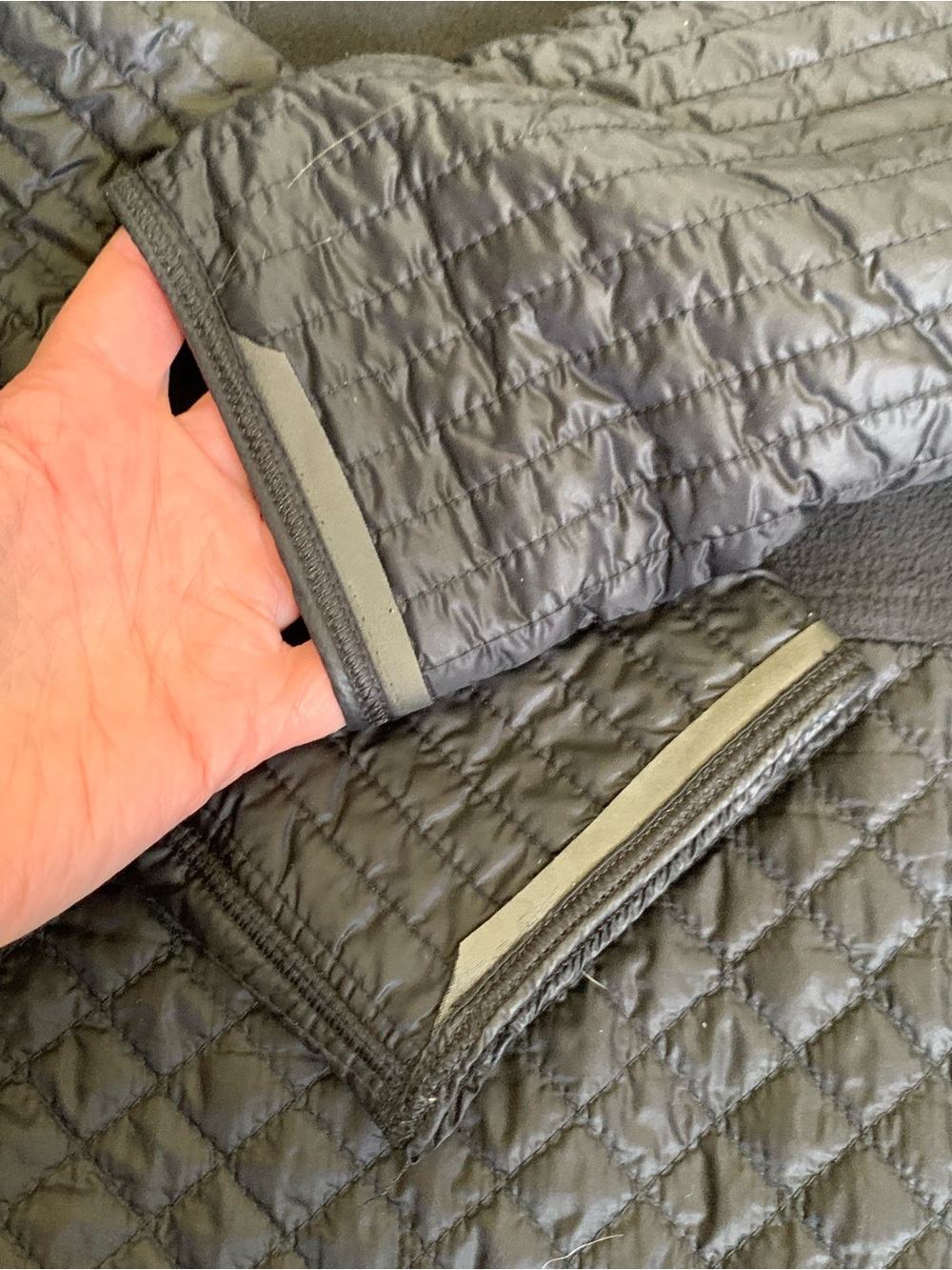 Lululemon Run Bundle Up Jacket Luxtreme Mixrofleece Goose Down Quilted Size 10 - Picture 5 of 7